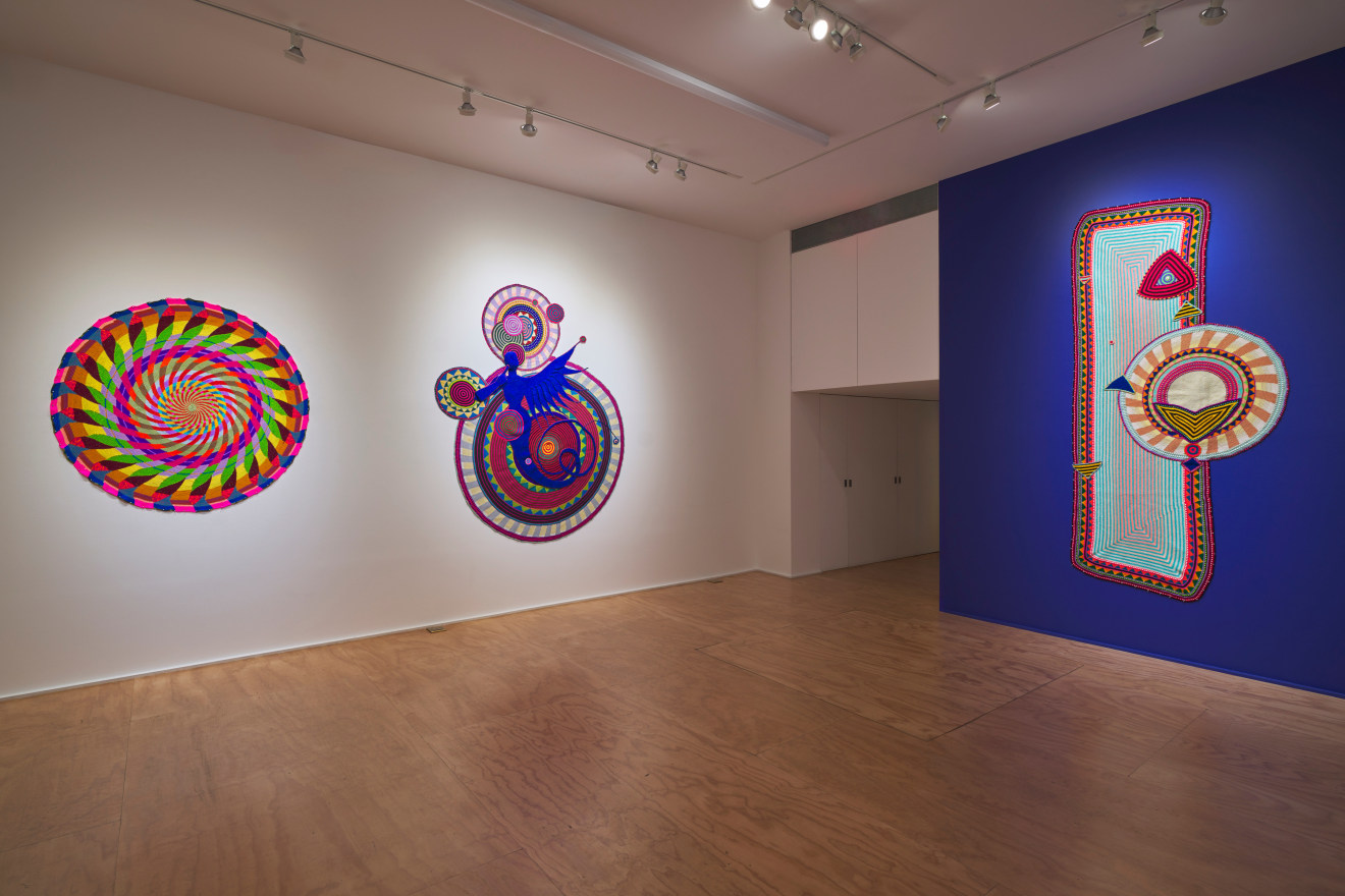 Installation view of Xenobia Bailey's exhibition at Venus Over Manhattan