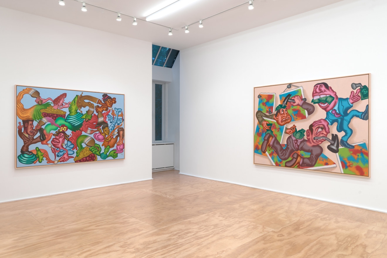 Installation view of Peter Saul at Venus Over Manhattan, New York, 2023