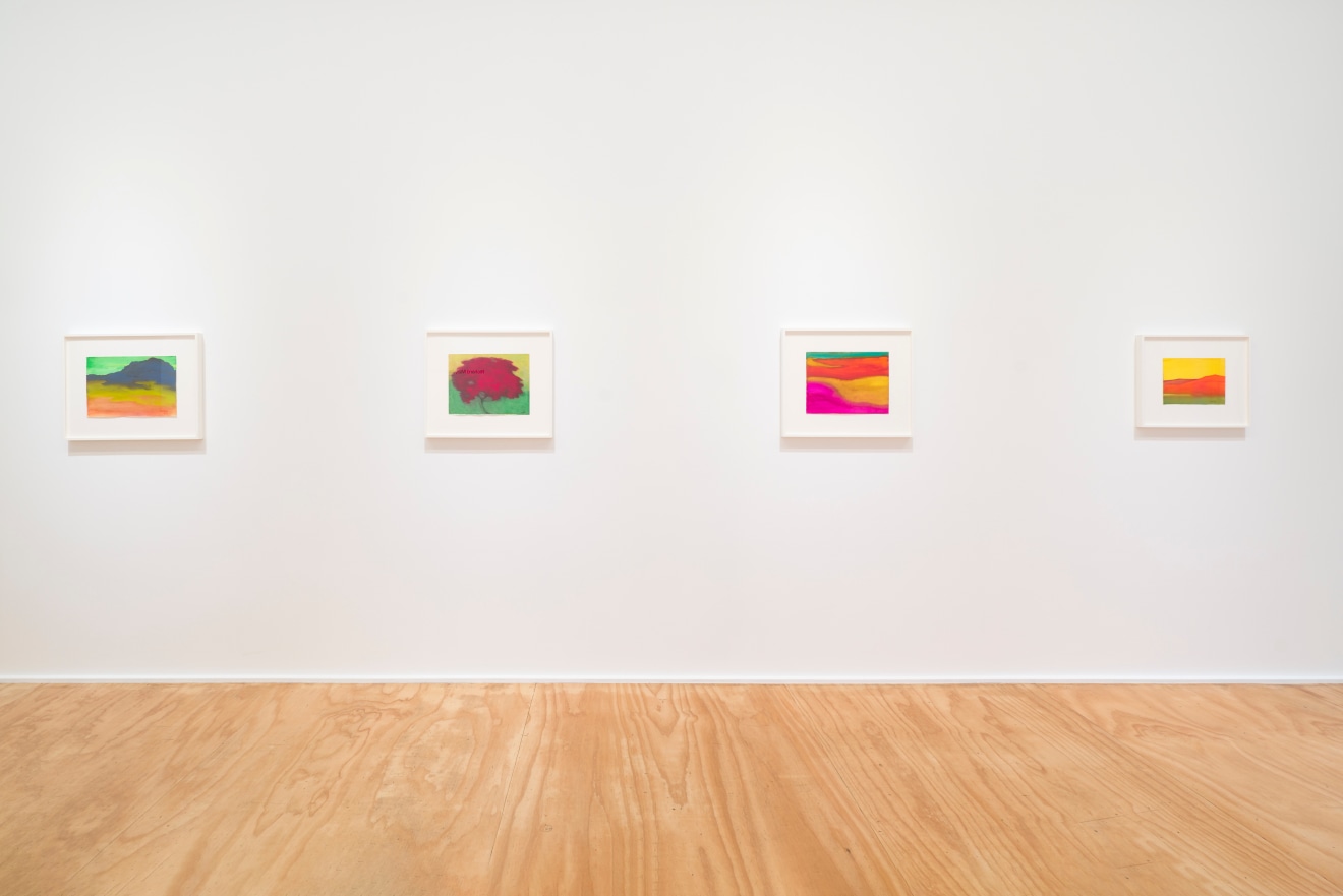 Installation view of &ldquo;Richard Mayhew: Watercolor,&rdquo; Venus Over Manhattan, New York, 2024.