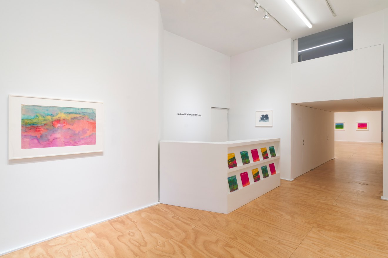 Installation view of &ldquo;Richard Mayhew: Watercolor,&rdquo; Venus Over Manhattan, New York, 2024.