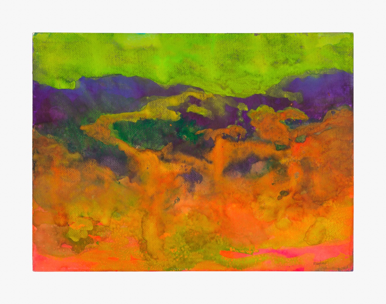 Richard Mayhew,&nbsp;&ldquo;Time Space &ndash; No. 6&rdquo; (2003), watercolor on paper; 18&nbsp;x&nbsp;24 inches (45.7&nbsp;&times;&nbsp;61 cm)