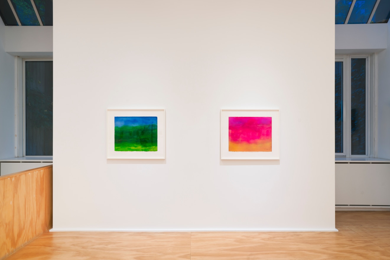 Installation view of &ldquo;Richard Mayhew: Watercolor,&rdquo; Venus Over Manhattan, New York, 2024.