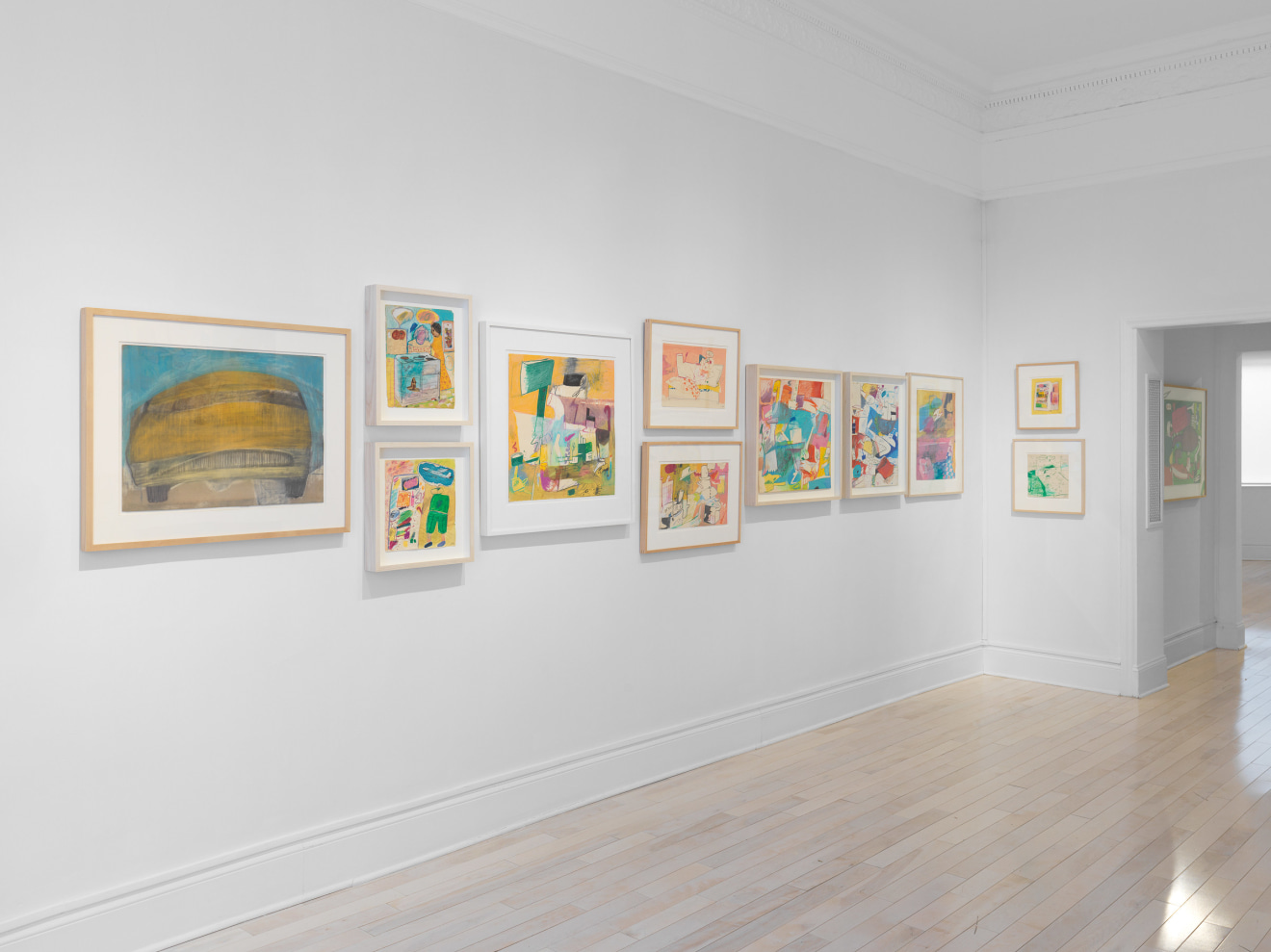 Installation view of Peter Saul Early Works on Paper at Venus Over Manhattan New York