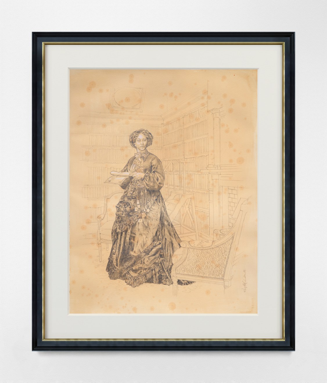 Work on paper by Elizabeth Colomba titled Study for Mary Ellen Pleasant from 2024