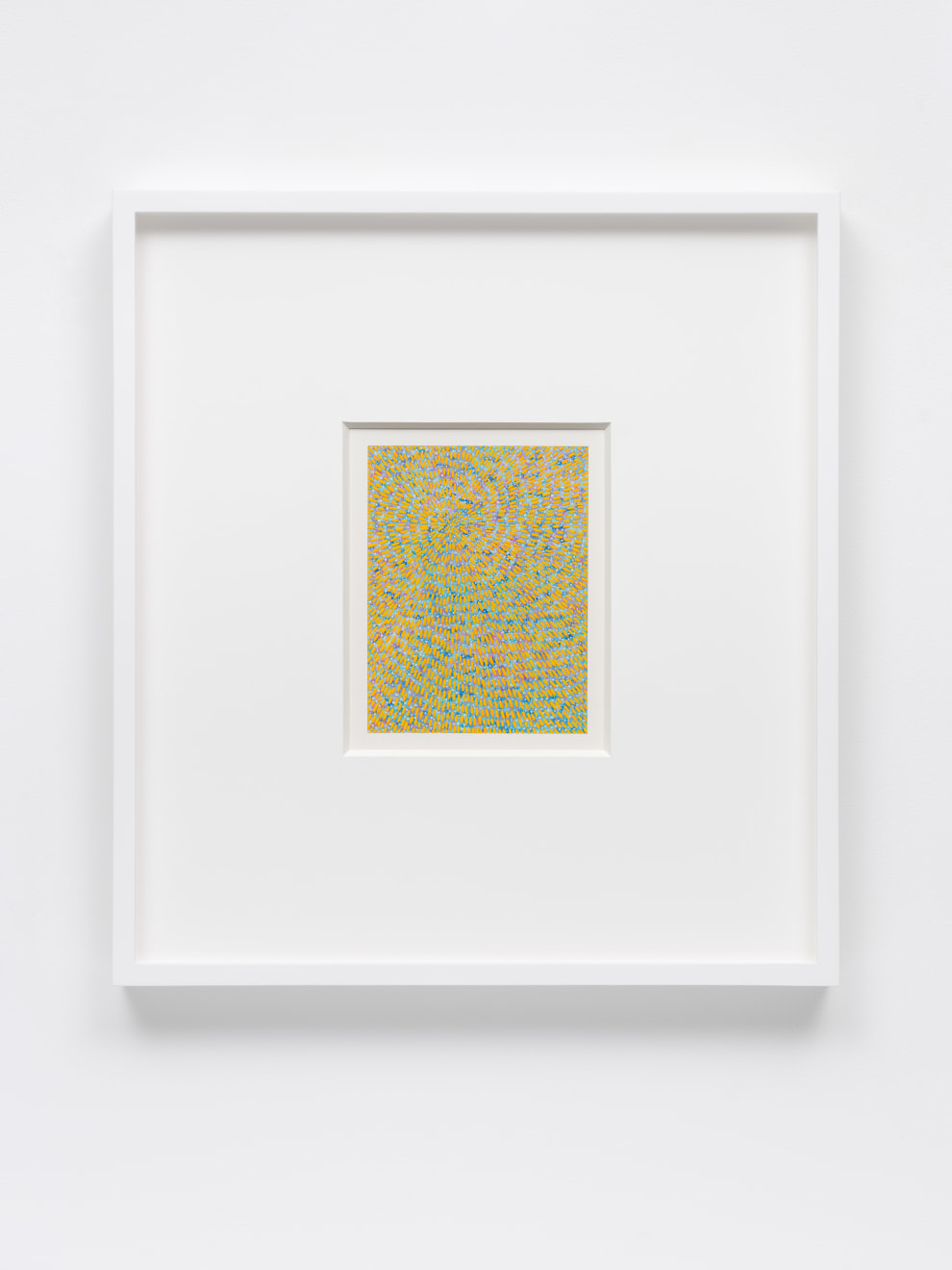 Jennifer Guidi, Untitled (Yellow Gouache Universe Mandala, White and Multicolored Ground), 2022