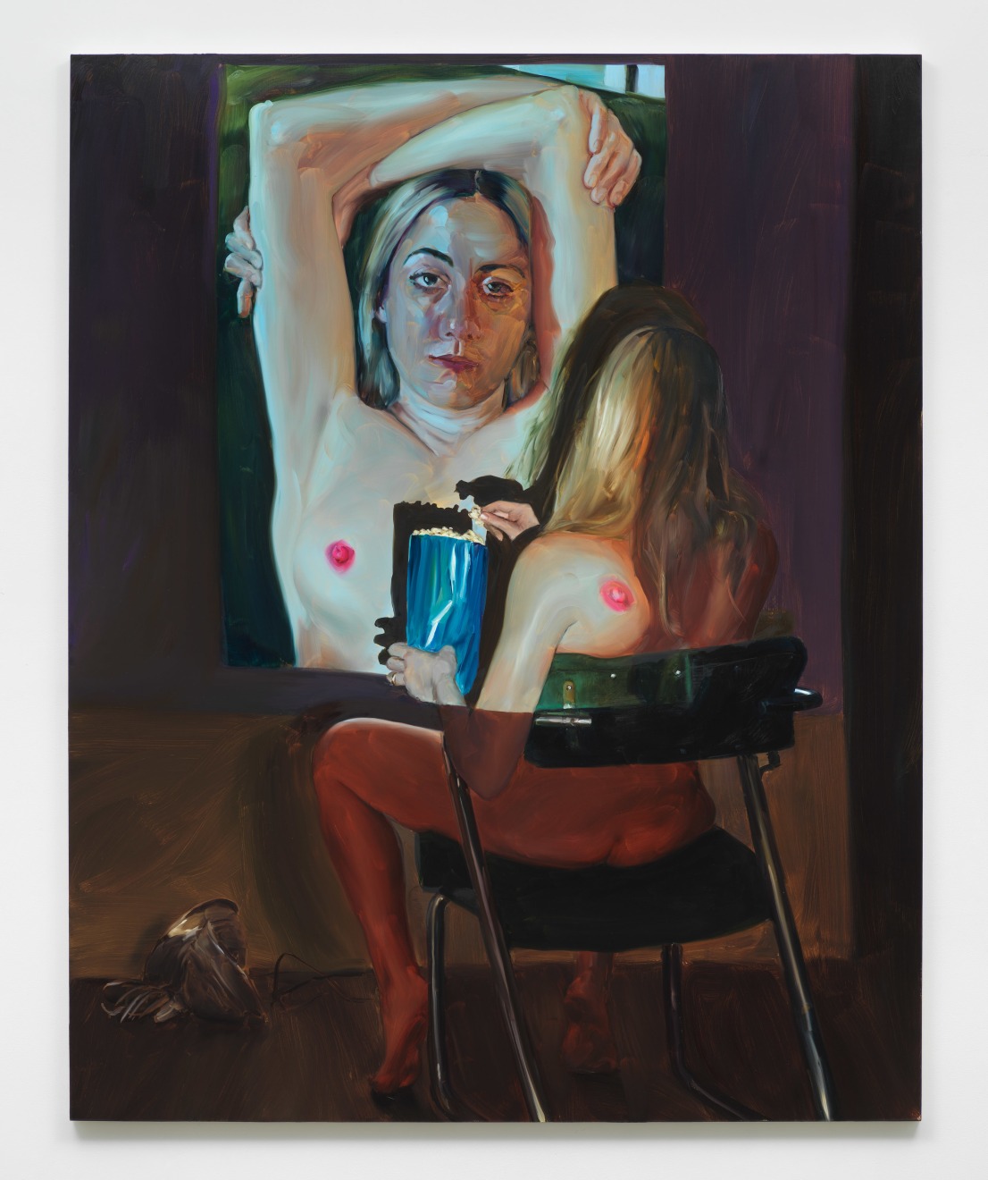 Jenna Gribbon, Popcorn painting, 2023