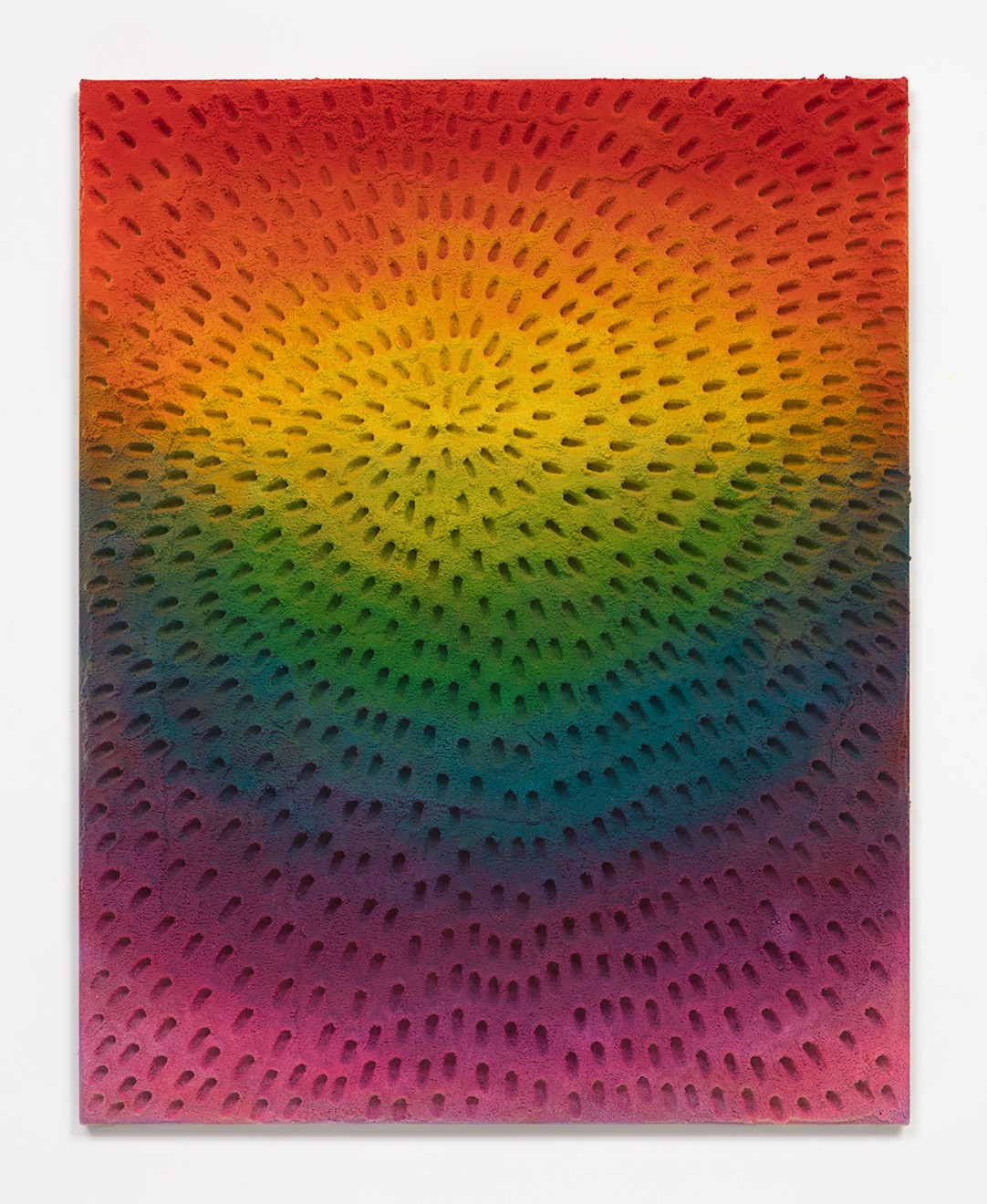 Jennifer Guidi Rainbow Orb (Painted White Sand SF #1B, Natural Ground, Rainbow), 2017