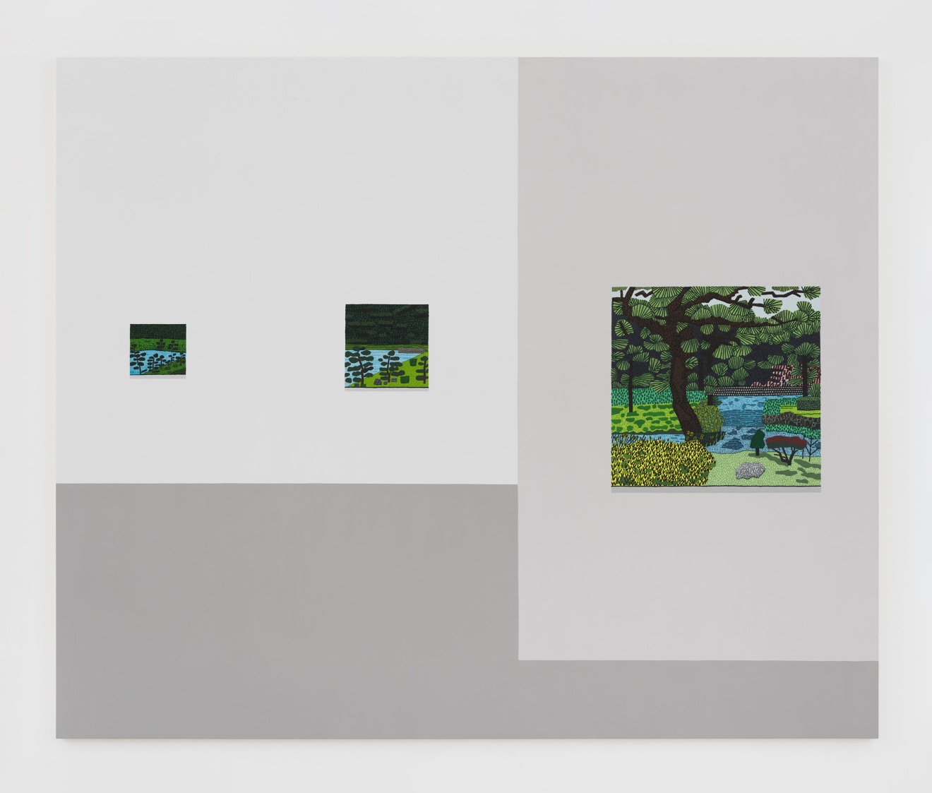 Jonas Wood, Interior with Japanese Landscapes, 2022