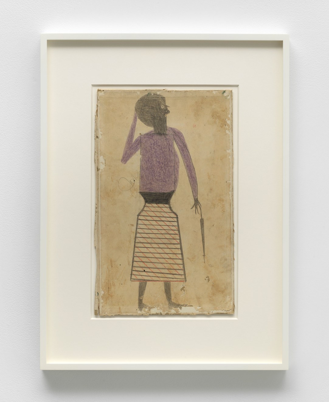 Bill Traylor, Untitled (woman with purple shirt), 1939