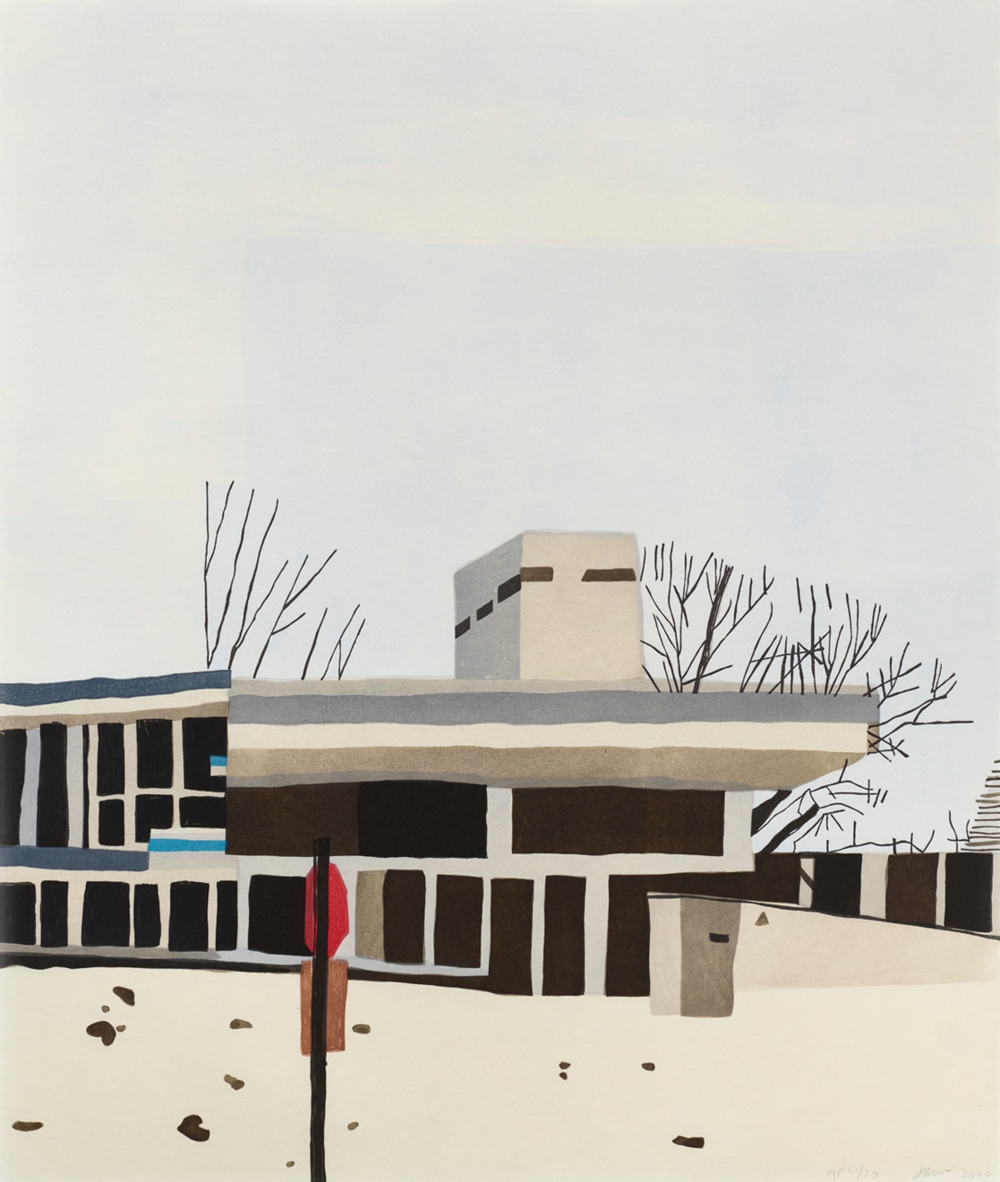 Jonas Wood Four Landscapes (Winter), 2020