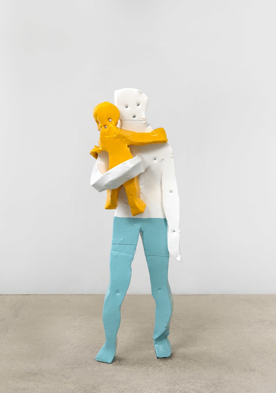 Valentin Carron, Man with Baby on Arm, 2023
