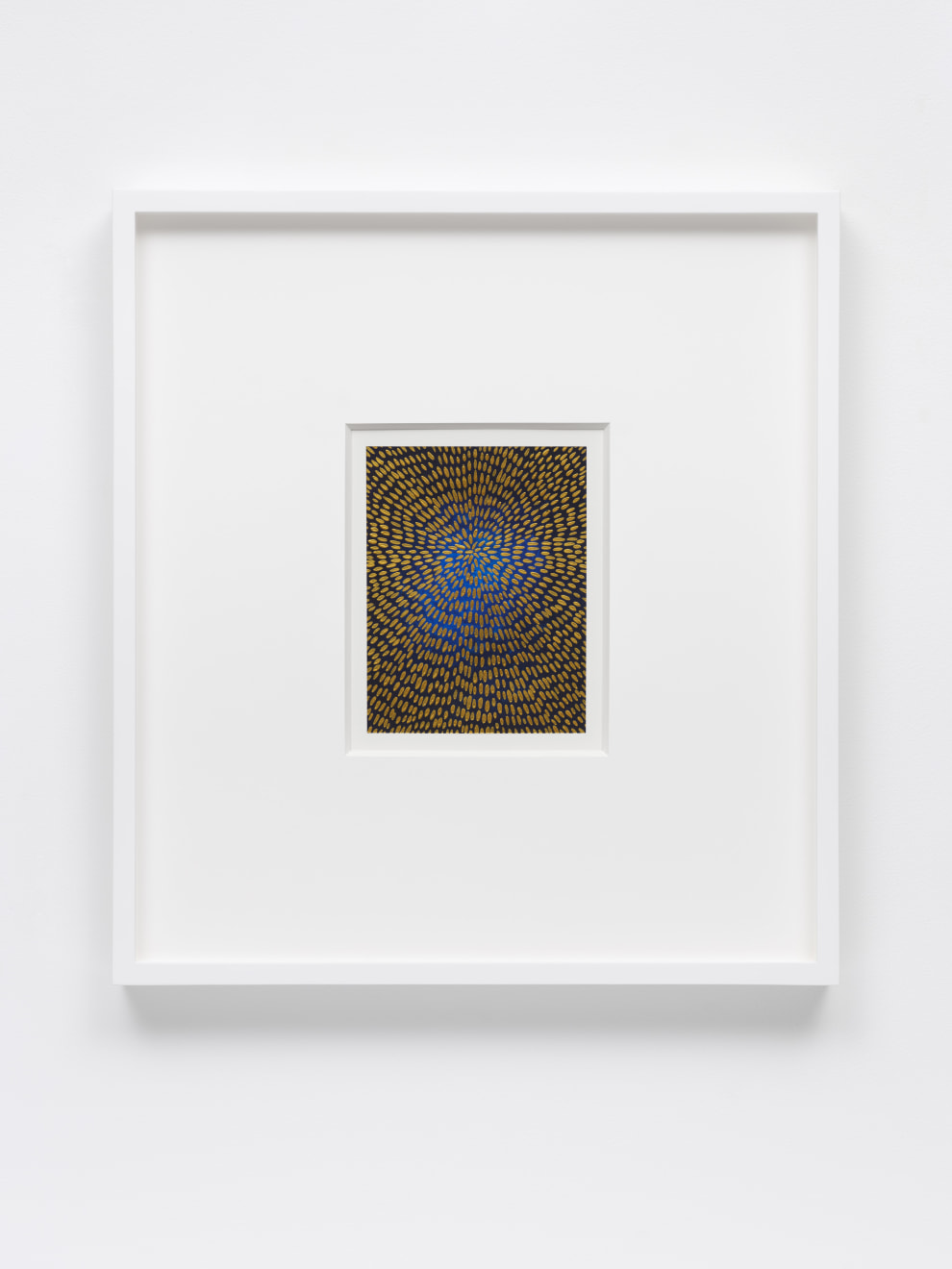 Jennifer Guidi, Untitled (Gold Gouache Universe Mandala, Blue to Black Gradient Ground), 2022