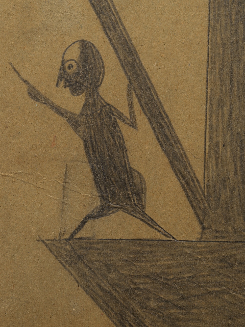 Bill Traylor, Untitled (Figures/Construction), c. 1939 - 1942