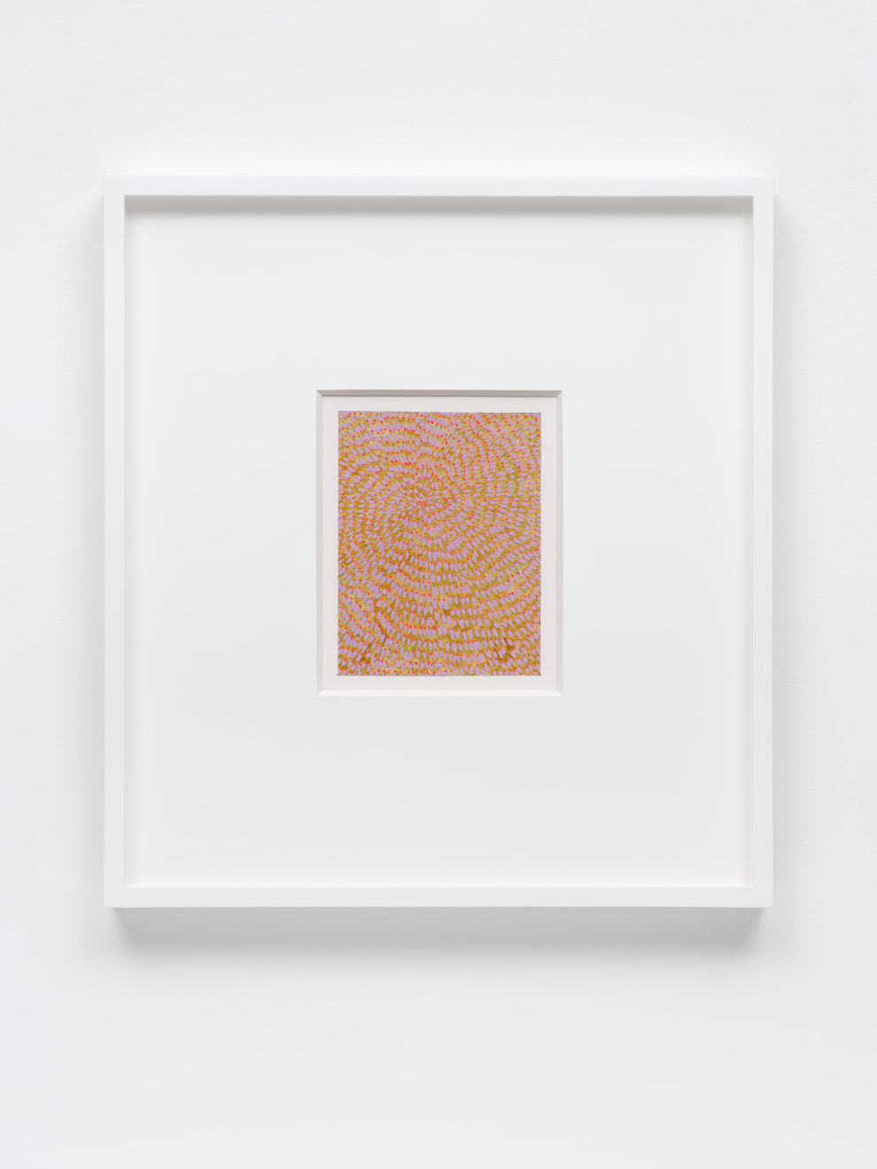Jennifer Guidi, Untitled (Hot Pink and Lavender Gouache Universe Mandala, Gold Ground), 2022