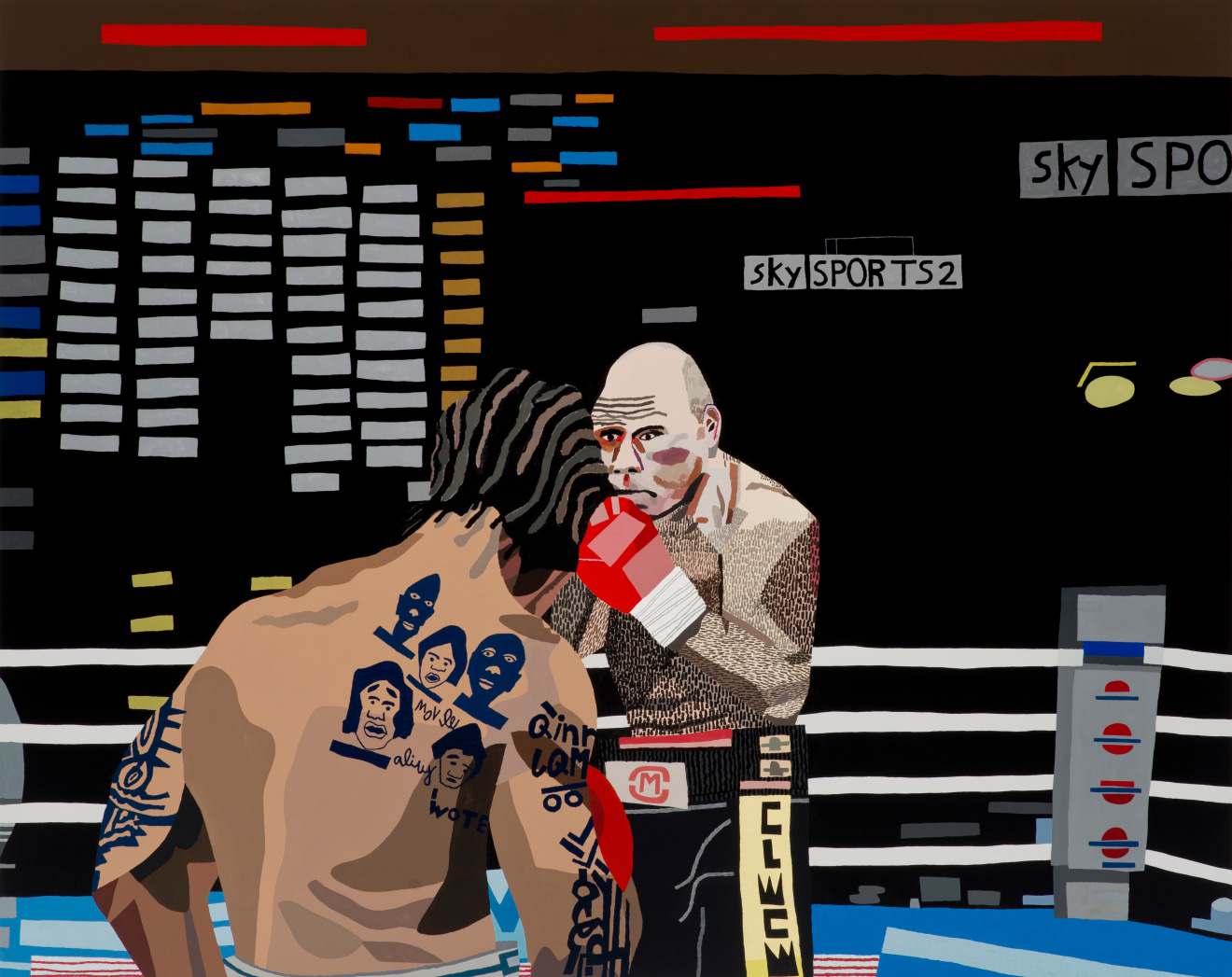 Jonas Wood 2 Boxers, 2014