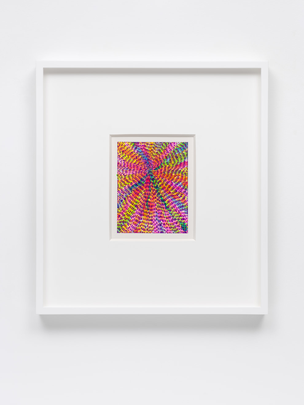 Jennifer Guidi, Untitled (Gold and Purple Gouache Universe Mandala, Multicolored Ground), 2022
