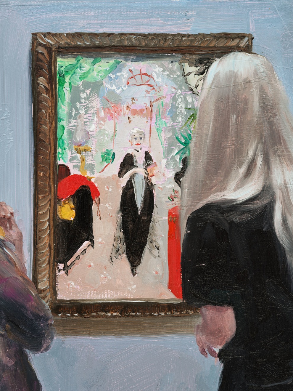 Jenna Gribbon, Looking at a painting of Florine Stettheimer&rsquo;s mother with M, 2024