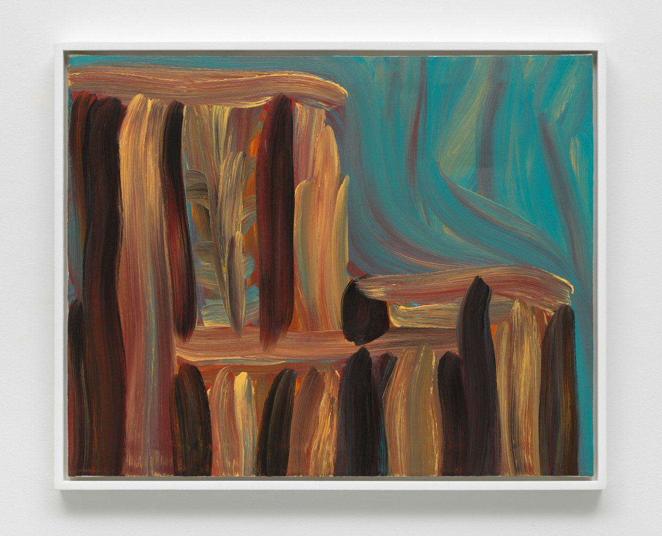 Martha Diamond, Untitled Black Orange Aqua (Detail), 1983