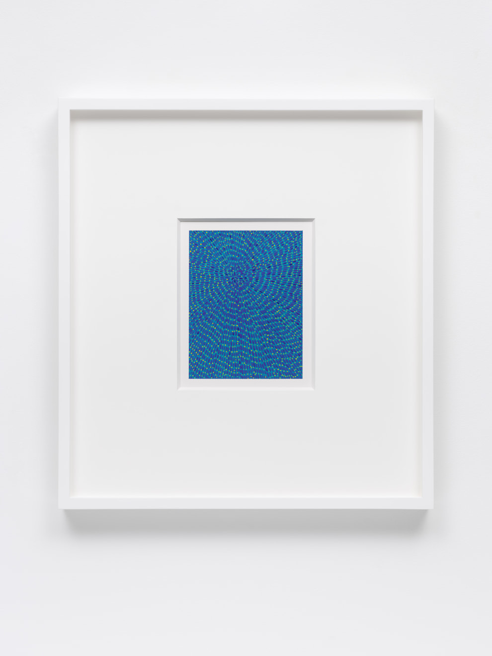 Jennifer Guidi, Untitled (Blue Gouache Universe Mandala, Yellow, Light Blue Ground), 2022