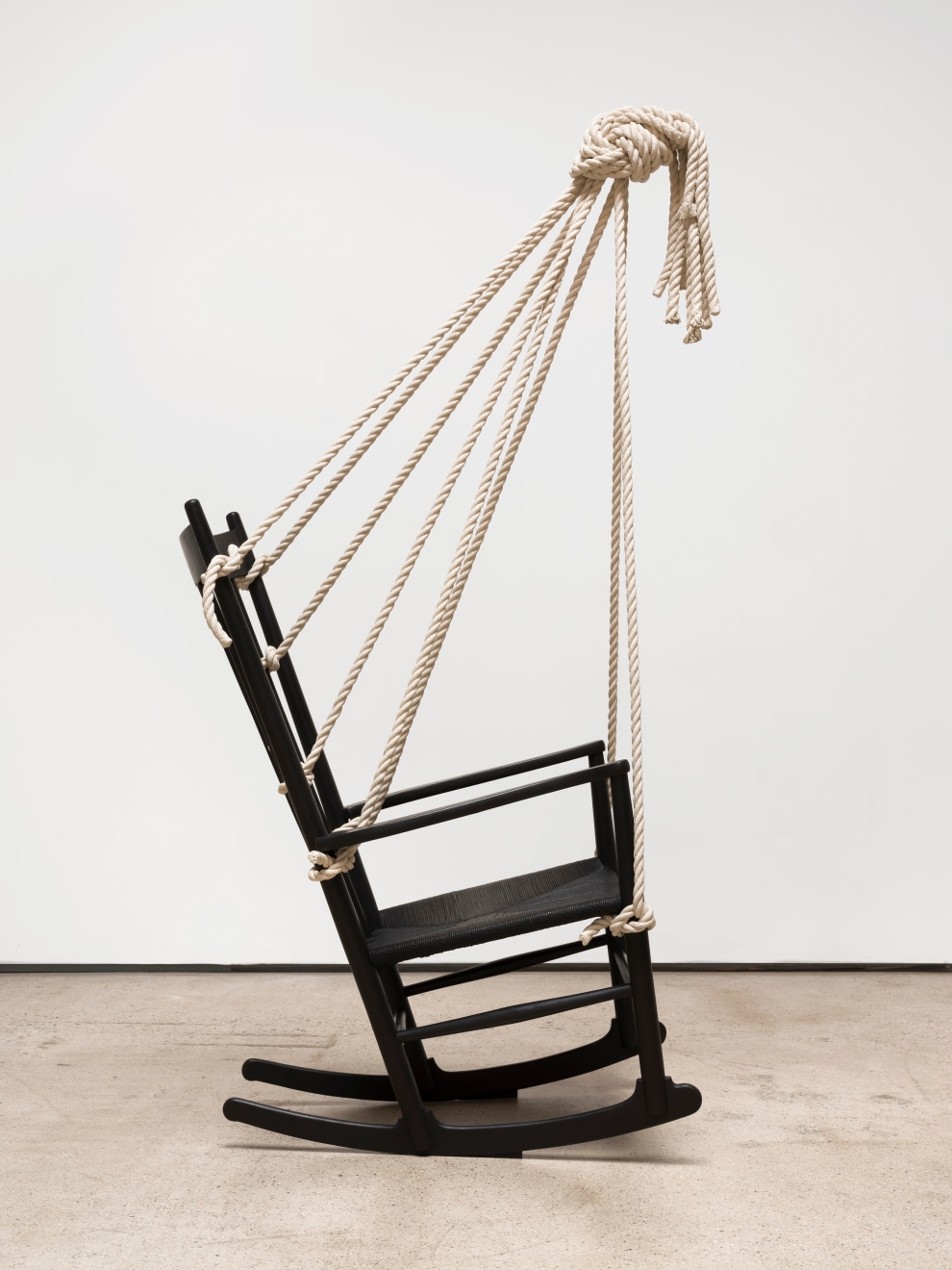 Ricky Swallow Rocking Chair with Rope (meditation chair #1), 2020