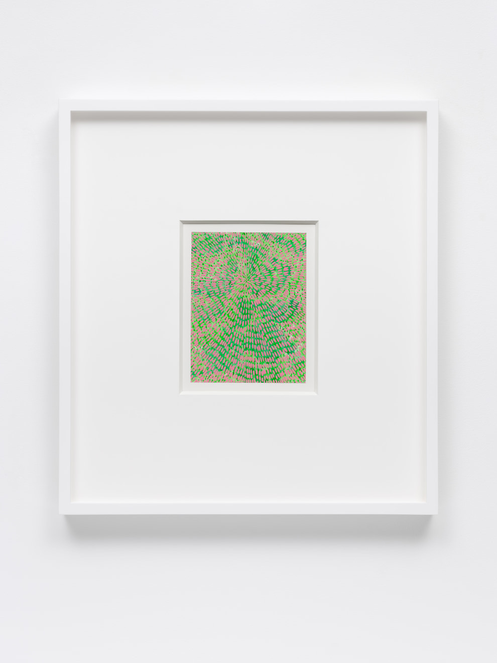 Jennifer Guidi, Untitled (Pink Gouache Universe Mandala, Green and Light Green Ground), 2022
