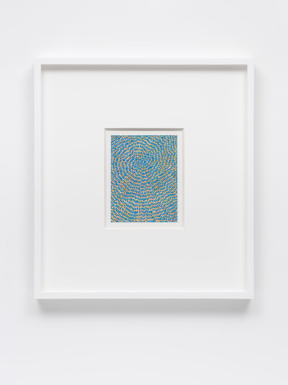 Jennifer Guidi, Untitled (Blue Gouache Universe Mandala, Red, Yellow and Pink Ground), 2022