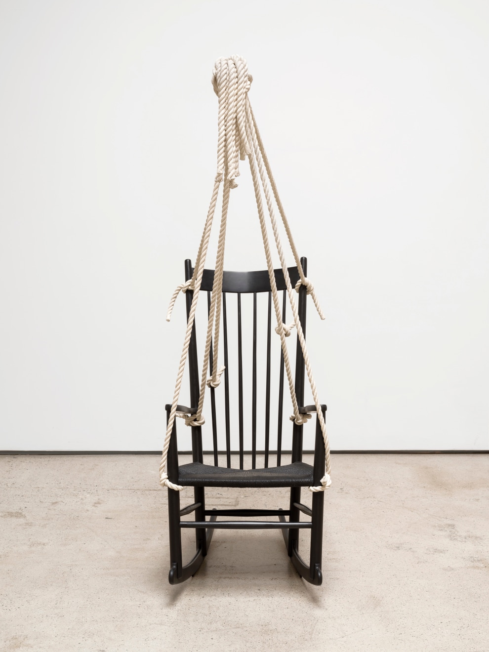 Ricky Swallow Rocking Chair with Rope (meditation chair #1), 2020