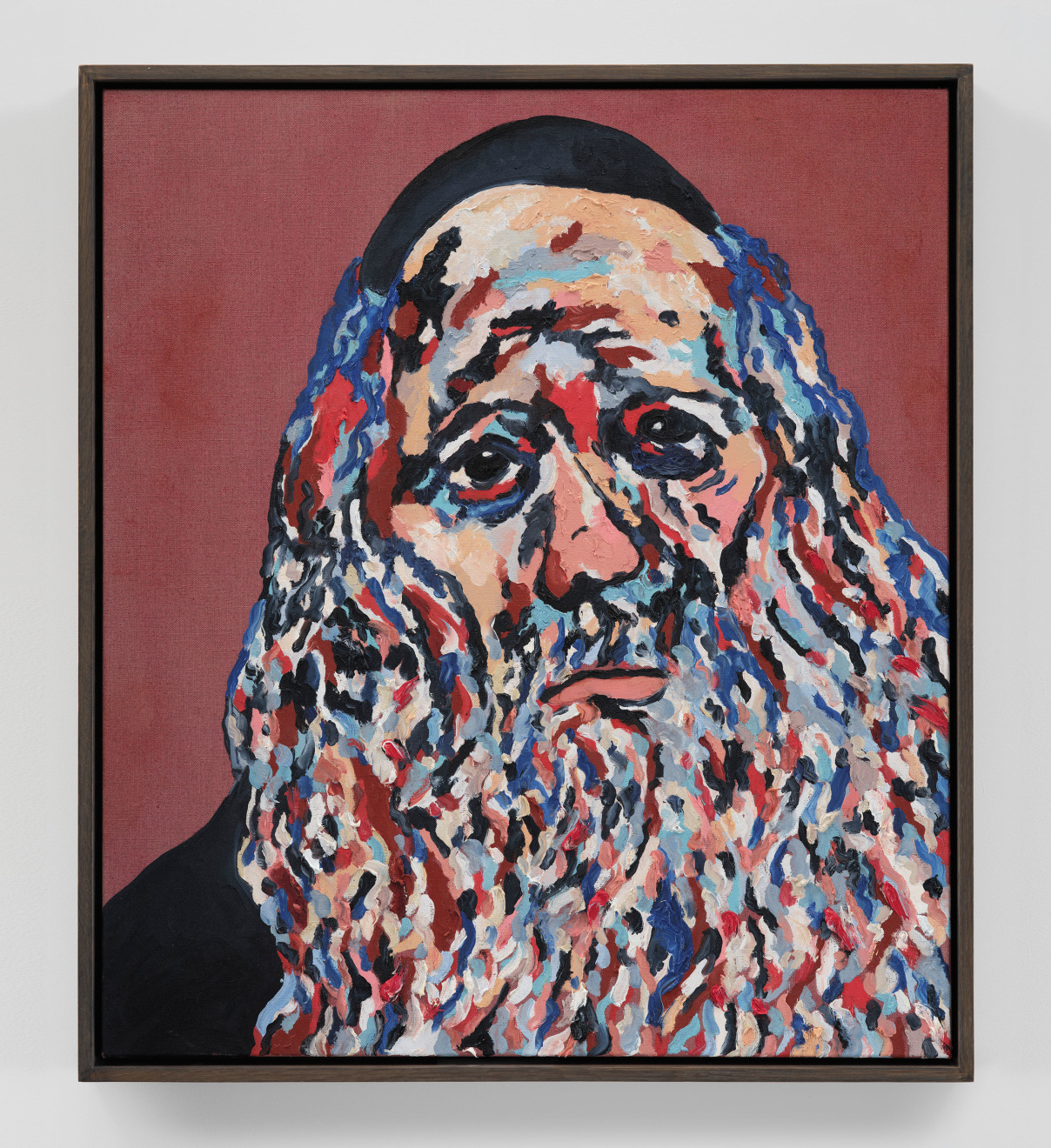 Joel Mesler, Rabbi with red blue, 2023