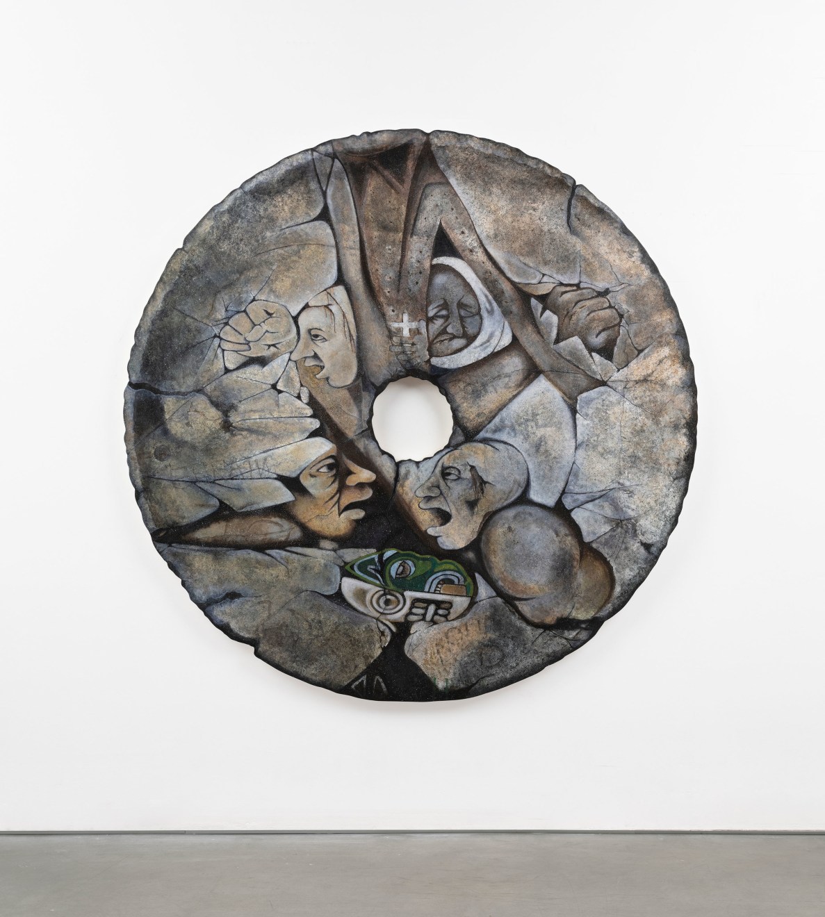 Mario Ayala, The Wall That Cracked Open - Homage to Willie Herr&oacute;n (Wheel #1), 2023
