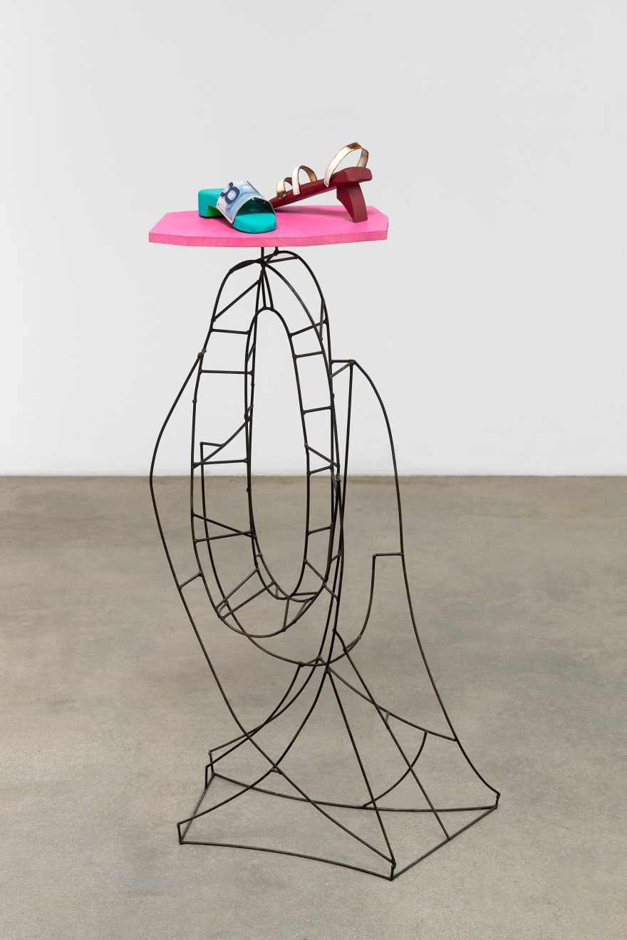 Evan Holloway, Pink Shoe Display, 2024