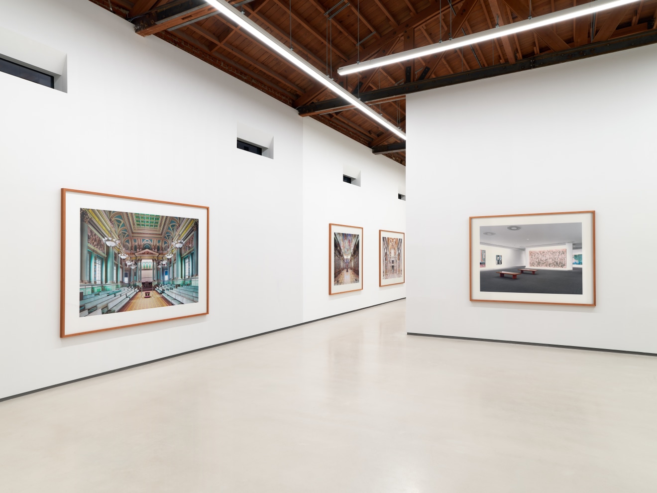 Installation view of Candida H&ouml;fer: Europa / America at Sean Kelly, Los Angeles, November 2, 2024 &ndash; January 11, 2025, Photography: Brica Wilcox, Courtesy: Sean Kelly New York/Los Angeles