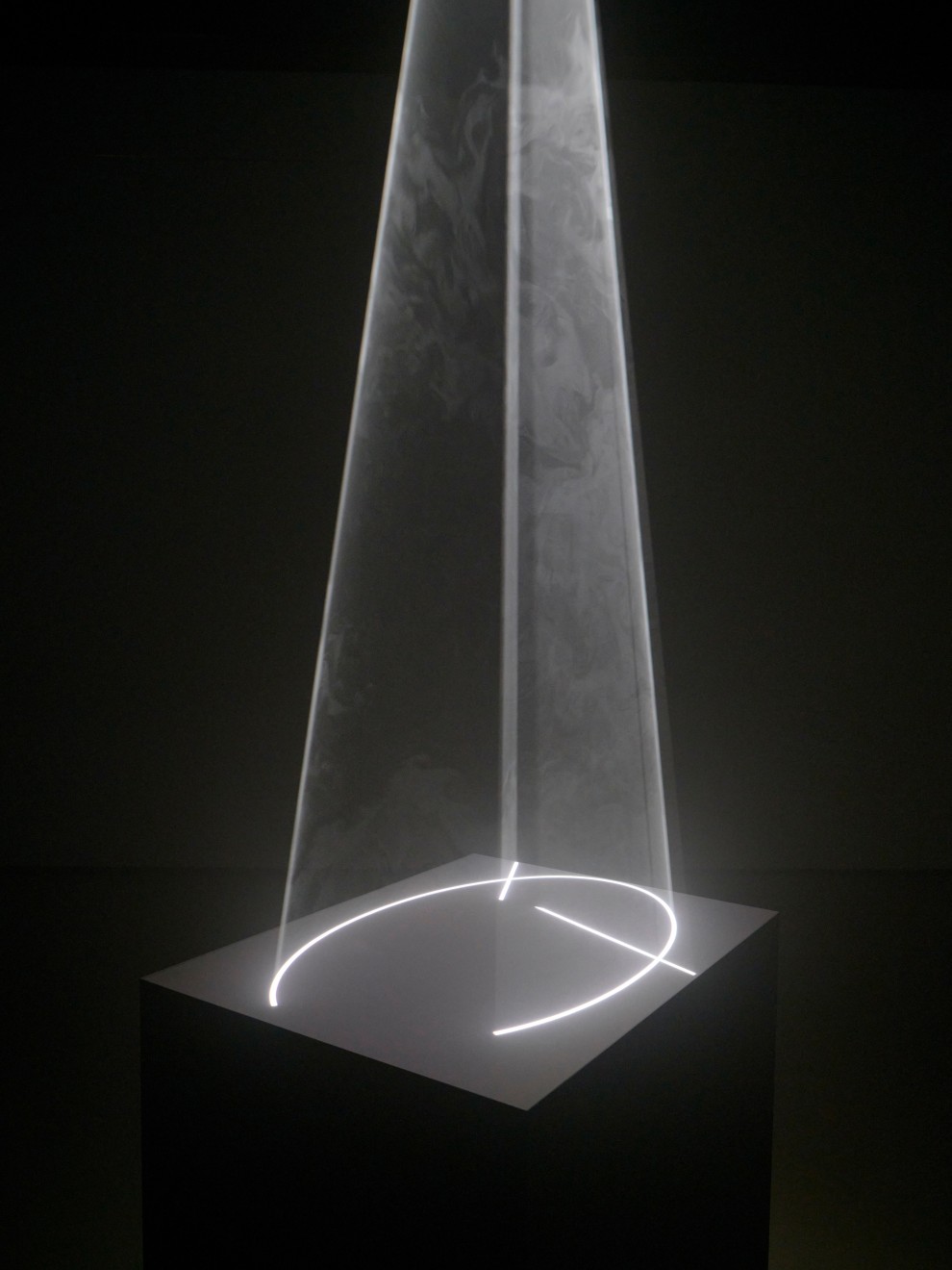 Installation view of Anthony McCall: New Solid Light Works and Early Drawings at Sean Kelly, Los Angeles, July 13&ndash;August 25, 2023, Photo: Brica Wilcox, Courtesy: Sean Kelly