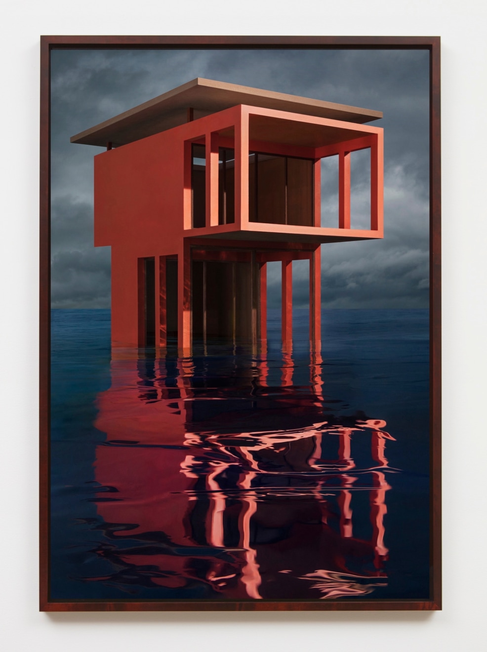 Red/Orange Solo Pavilion, 2018, framed archival pigment print mounted to dibond