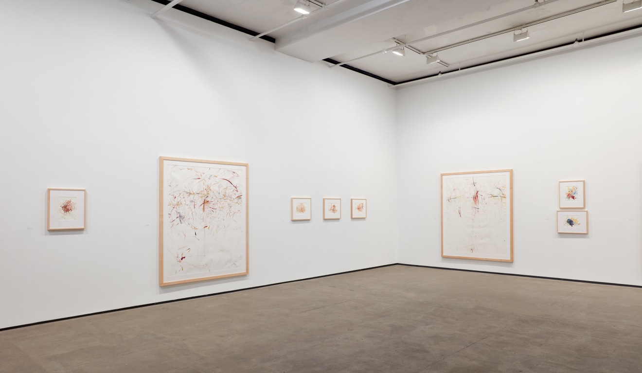Installation view of Rebecca Horn: Labyrinth of the Soul: Drawings 1965-2015 at Sean Kelly, New York, January 7 - February 18, 2023, Photography: Jason Wyche, New York, Courtesy: Sean Kelly