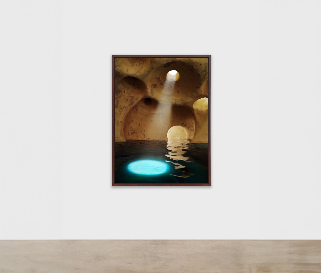 James Casebere,&nbsp;Cavern with Skylights V, 2024, framed archival pigment print mounted to Dibond, paper: 63 3/8 x 46 3/4 inches, framed: 66 3/16 x 49 9/16 x 2 1/4 inches&nbsp;&copy; James&nbsp;Casebere Courtesy: the artist and Sean Kelly, New York/Los Angeles