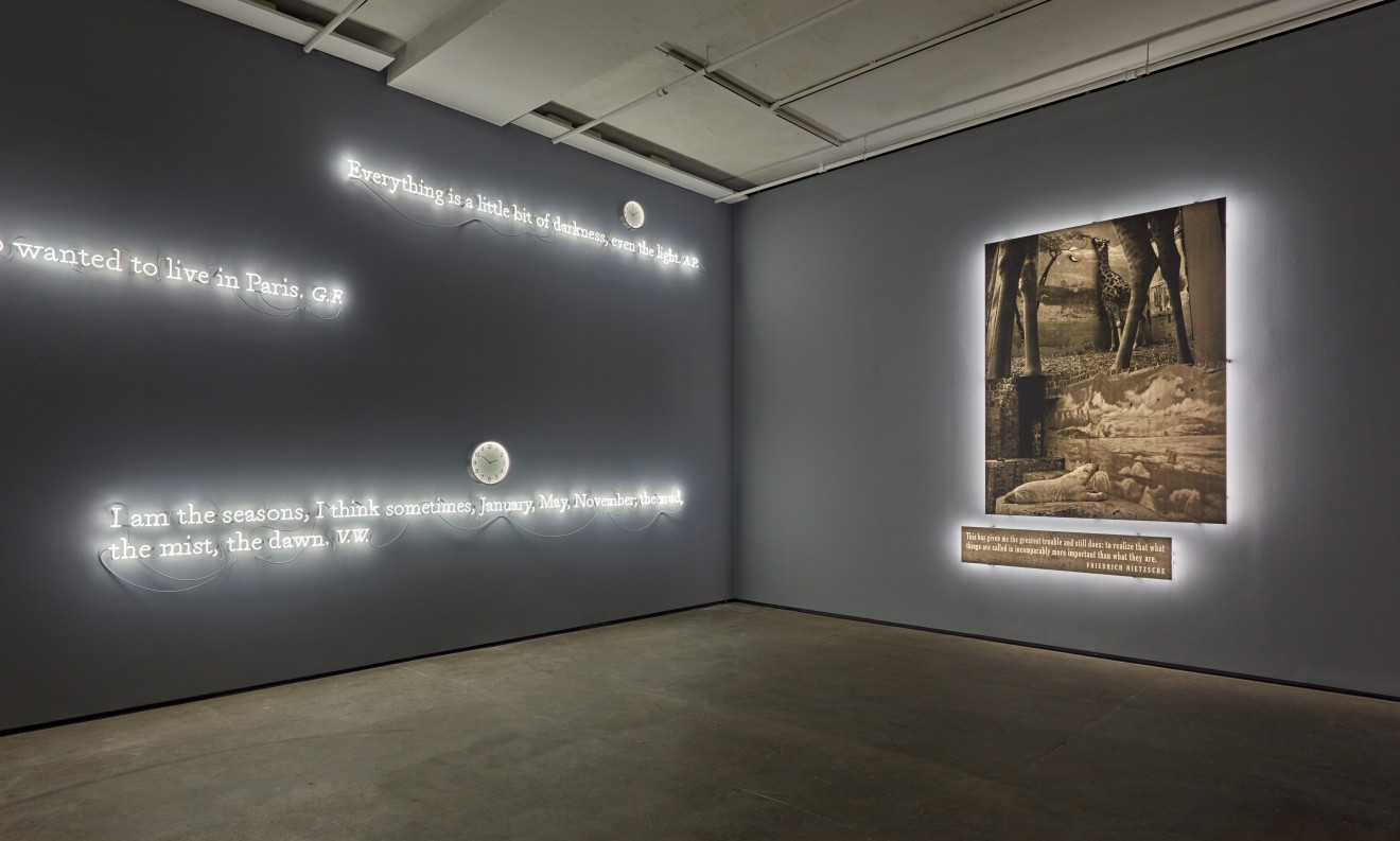 Installation view of Joseph Kosuth: &#039;Existential Time&#039; at Sean Kelly, New York, September 10 &ndash; October 24, 2020