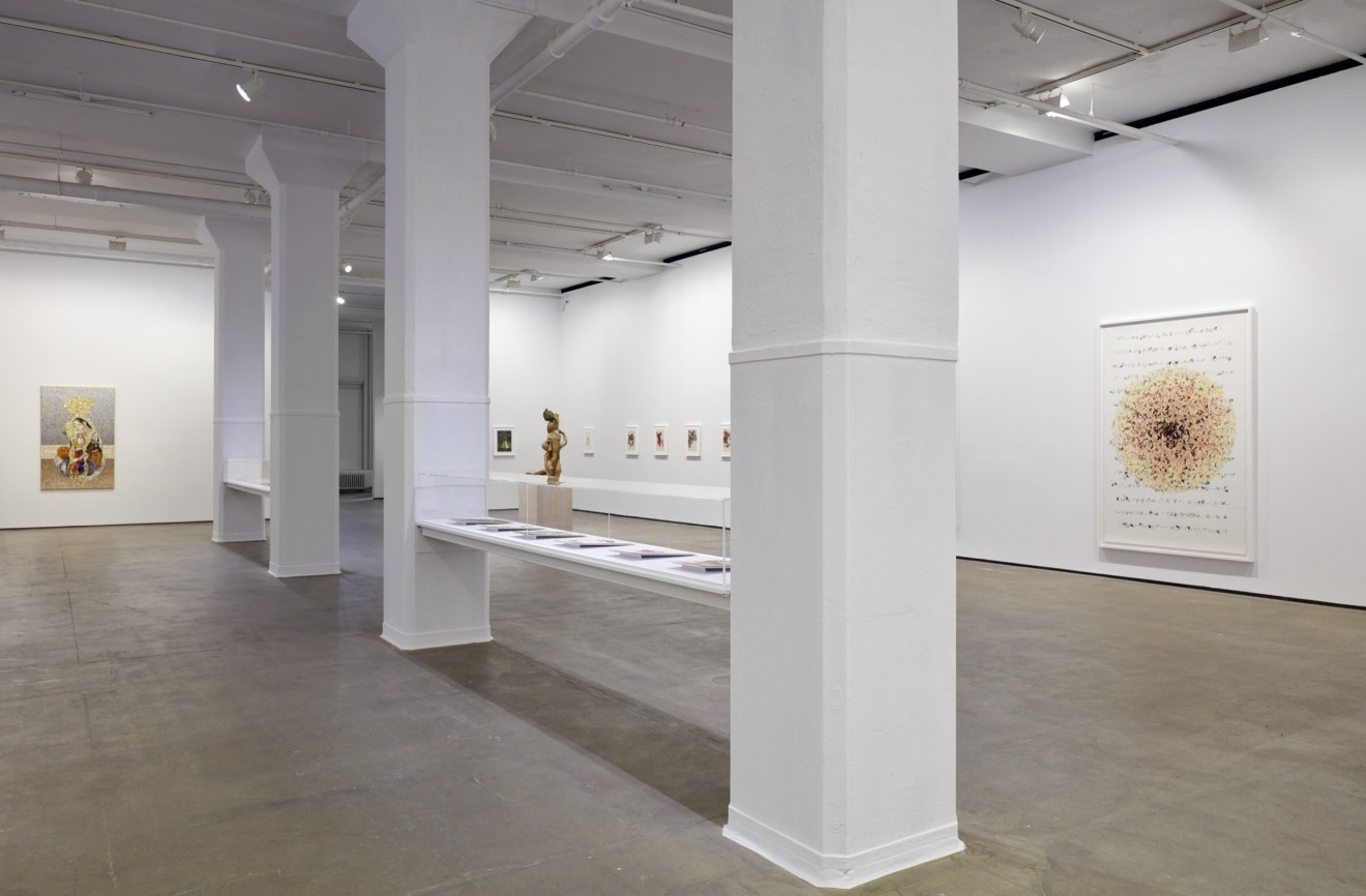 Installation view of&nbsp;Shahzia Sikander:&nbsp;Weeping Willows, Liquid Tongues&nbsp;at Sean Kelly, New York, November 5 &ndash; December 19, 2020&nbsp;