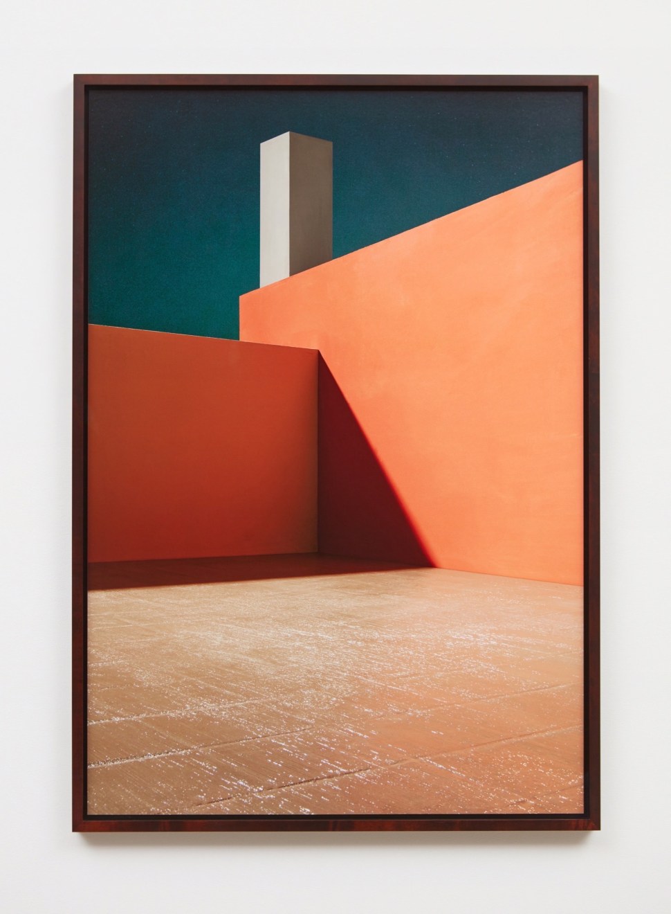 James Casebere Courtyard with Orange Wall, 2017