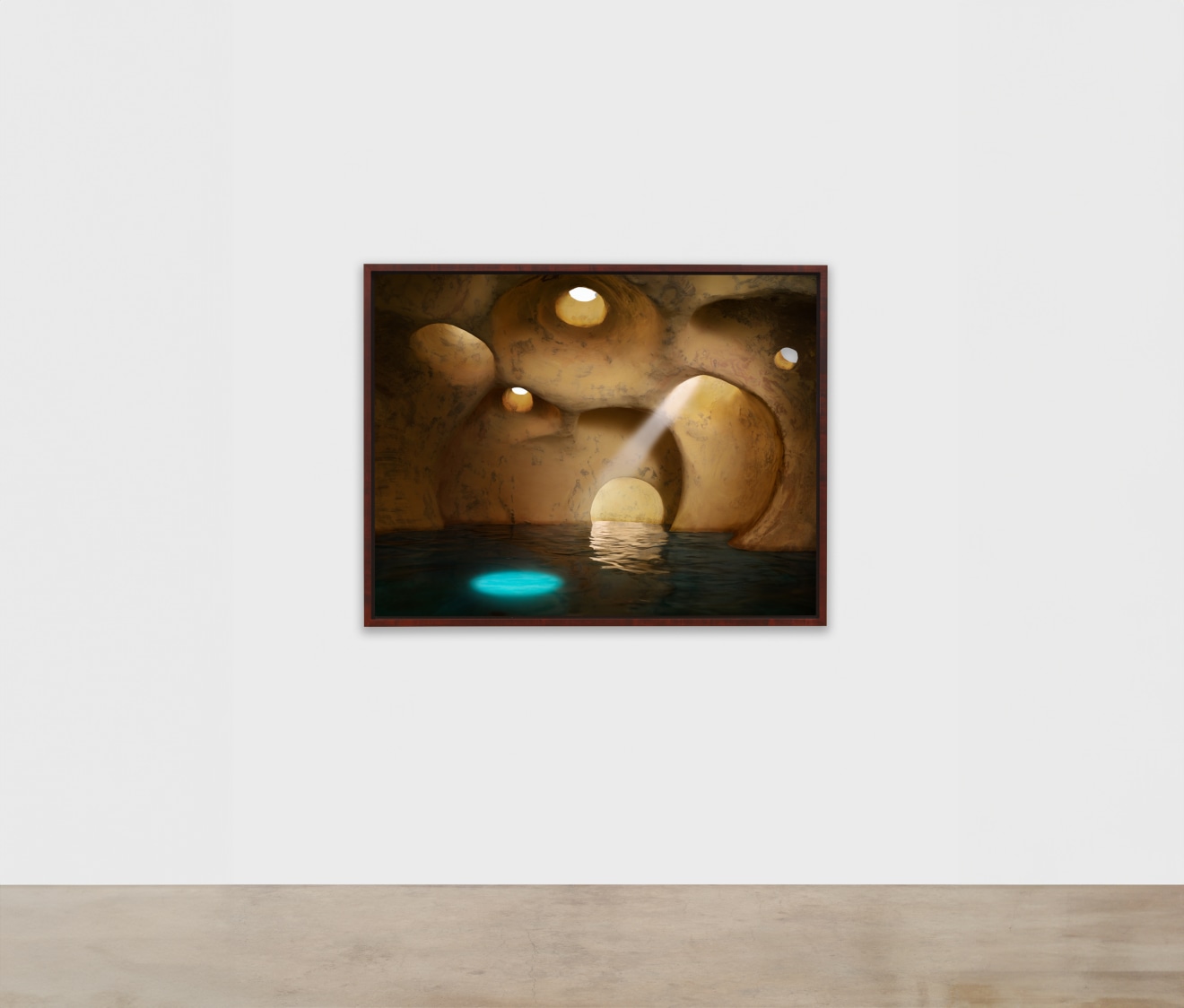 James Casebere,&nbsp;Cavern with Skylights H, 2024, framed archival pigment print mounted to Dibond, paper: 46 3/4 x 60 3/4 inches, framed: 49 9/16 x 63 9/16 x 2 1/4 inches&nbsp;&copy; James&nbsp;Casebere Courtesy: the artist and Sean Kelly, New York/Los Angeles