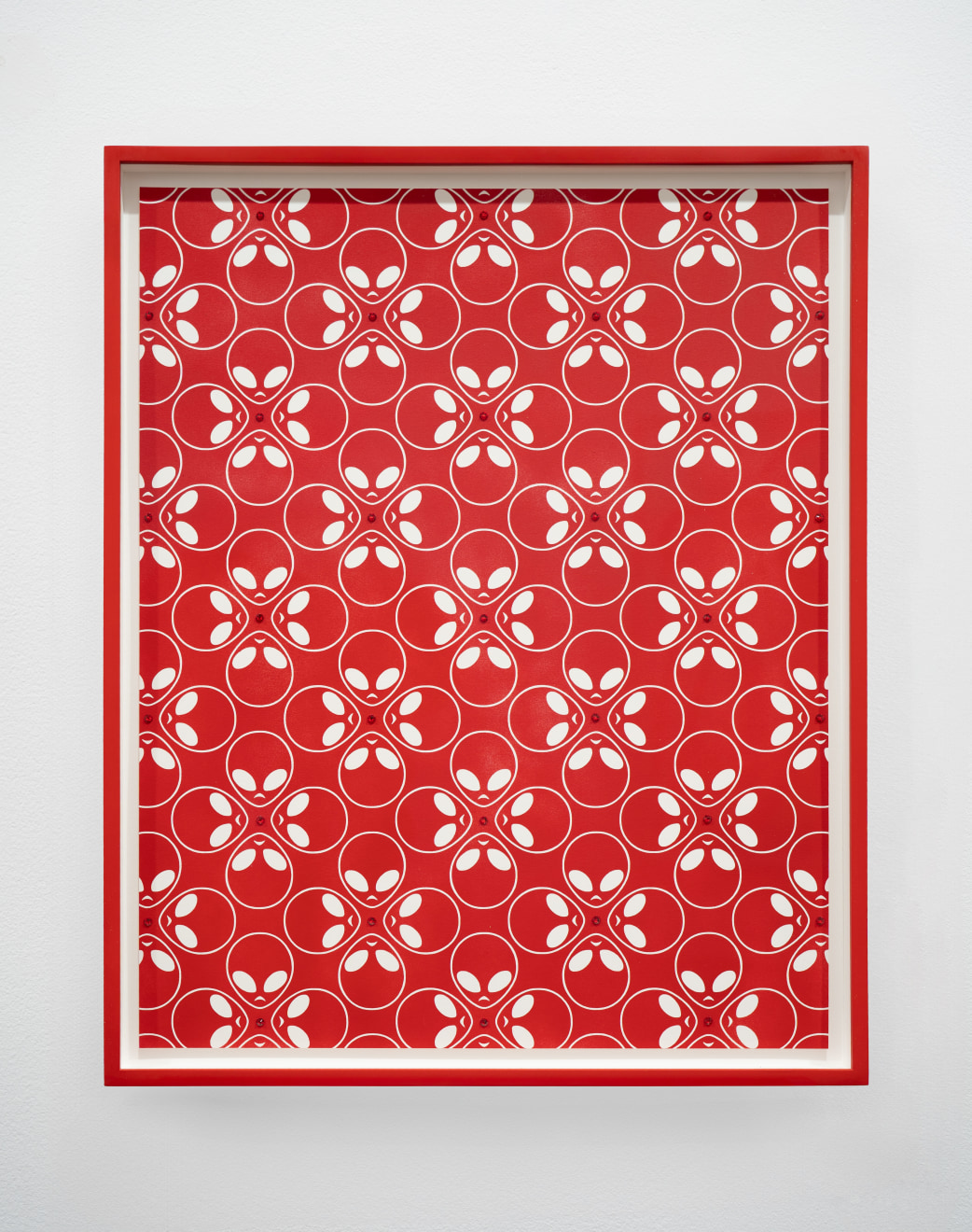 Sadie Barnette, Aliens All Over (Red), 2025