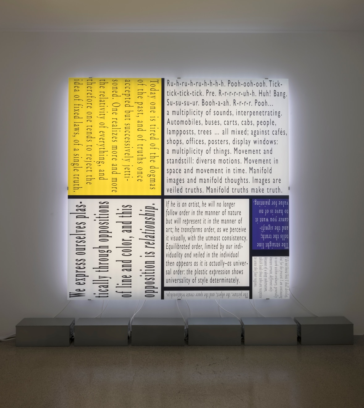 Joseph Kosuth in Re-Inventing Piet. Mondrian and the Consequences