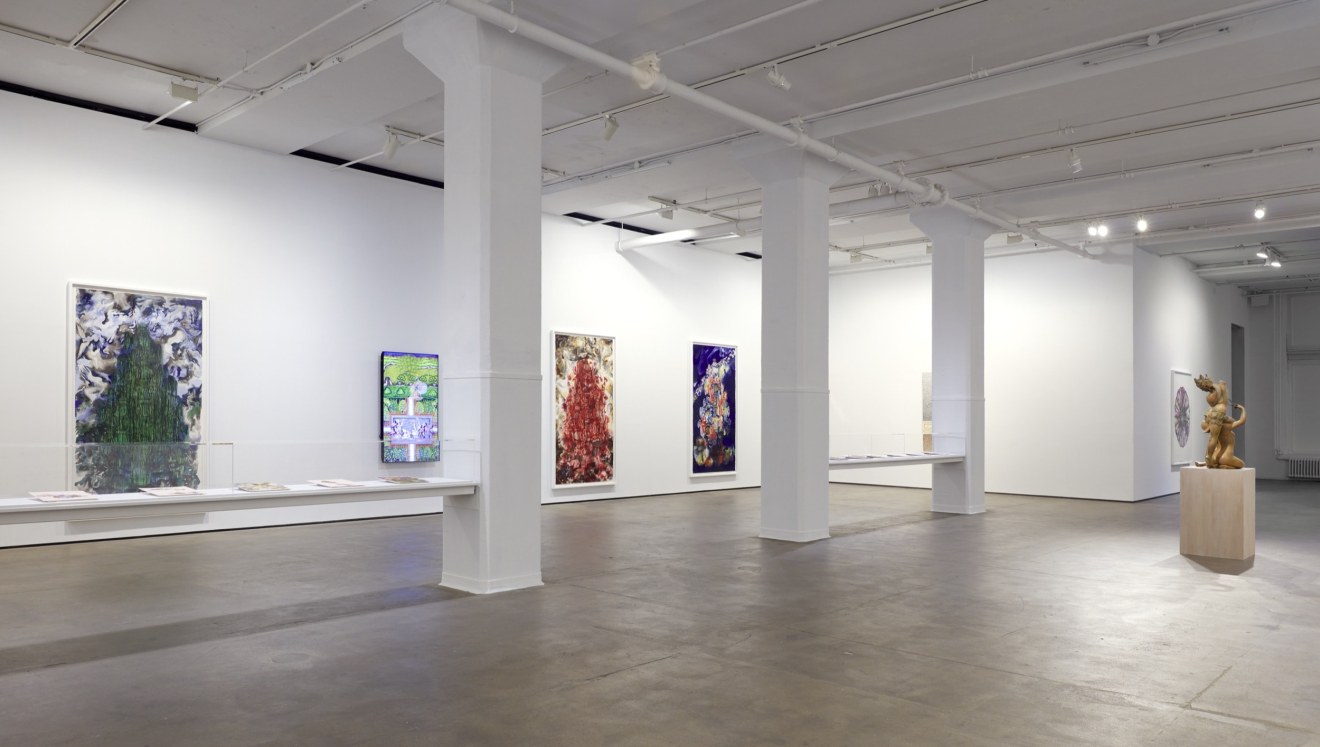 Installation view of&nbsp;Shahzia Sikander:&nbsp;Weeping Willows, Liquid Tongues&nbsp;at Sean Kelly, New York, November 5 &ndash; December 19, 2020&nbsp;