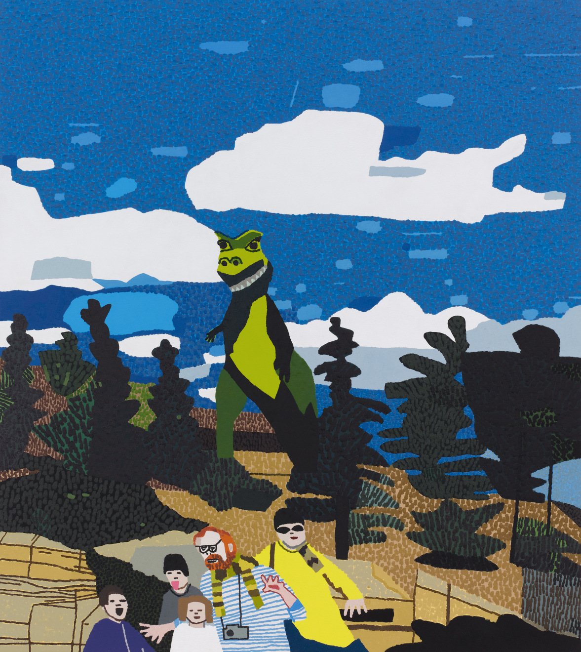 Jonas Wood, Dinosaur Landscape, 2019