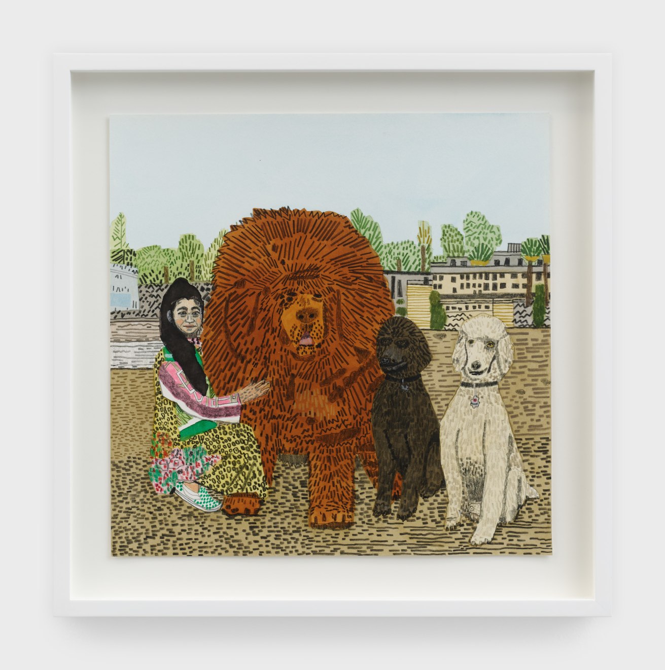 Jonas Wood, Shio with Dogs 2, 2019