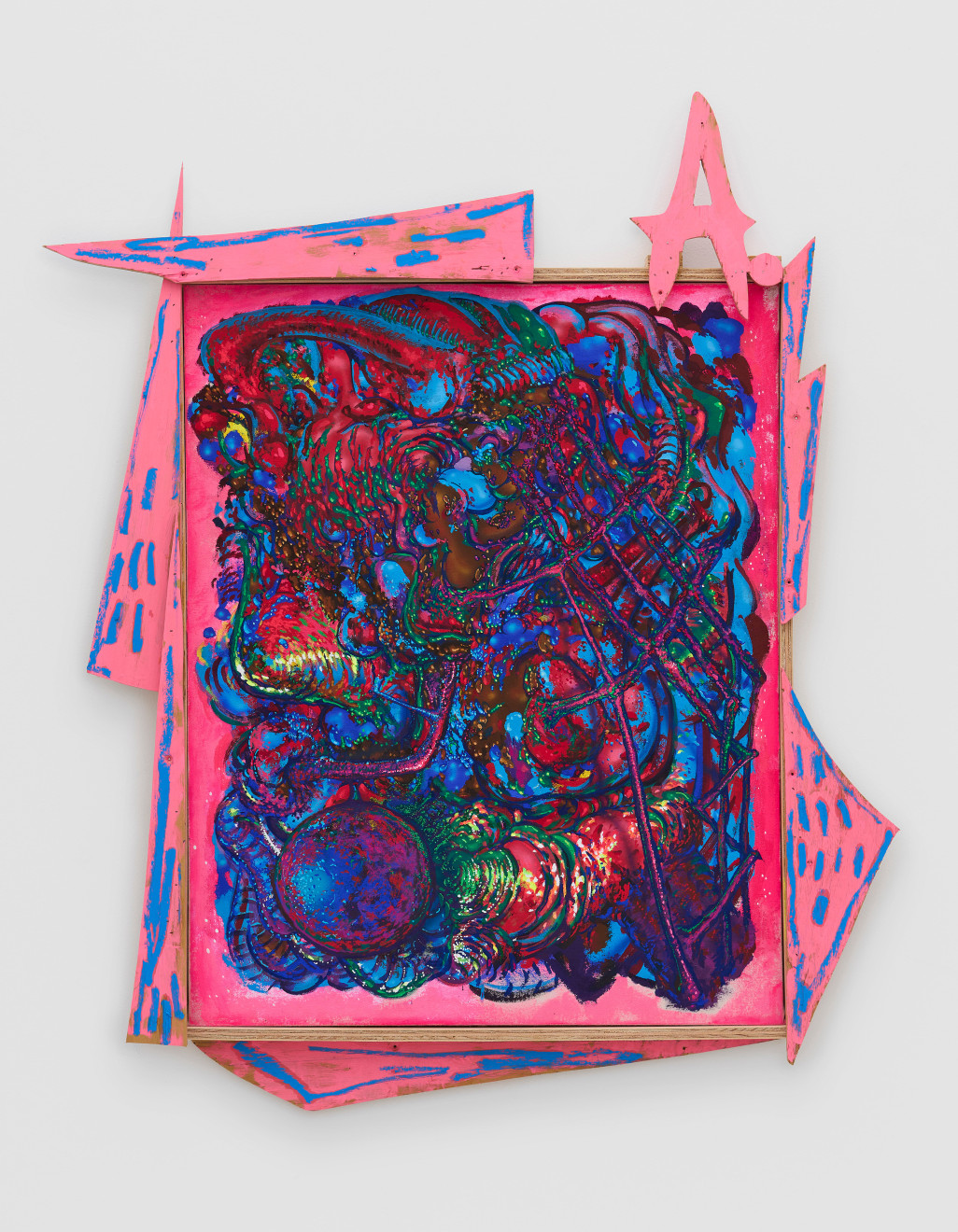 Aaron Curry, Doomsday Guck Abstraction (Pink), 2021