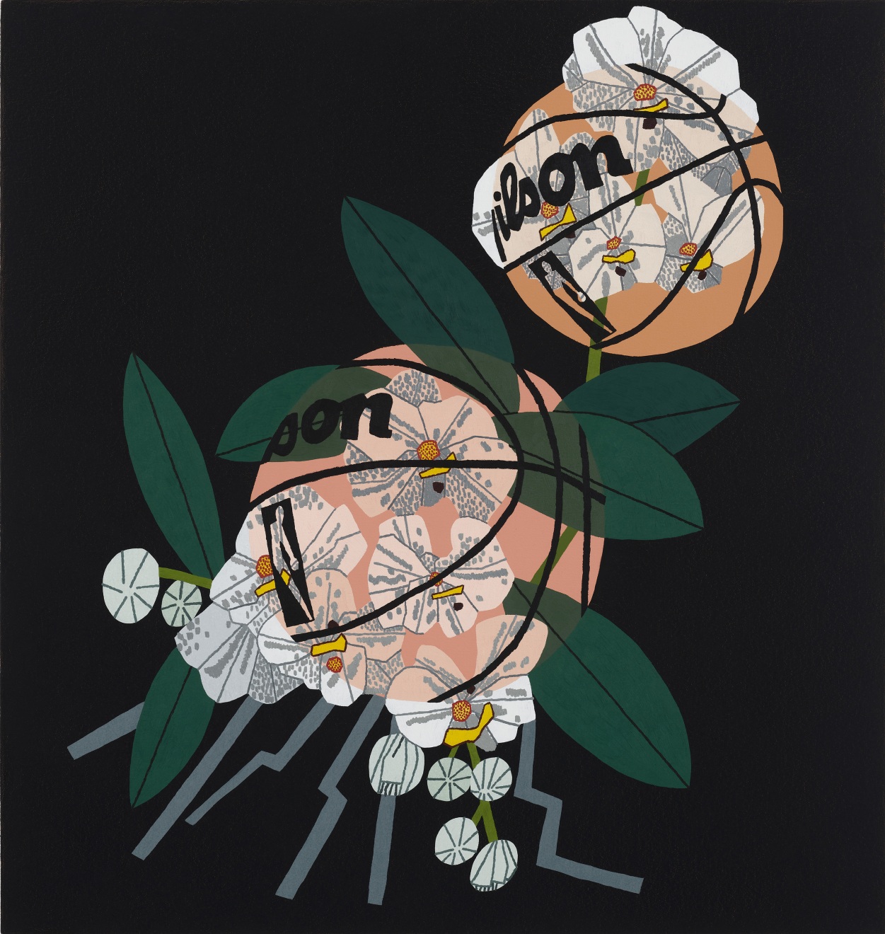 Jonas Wood, Bball Orchid, 2024