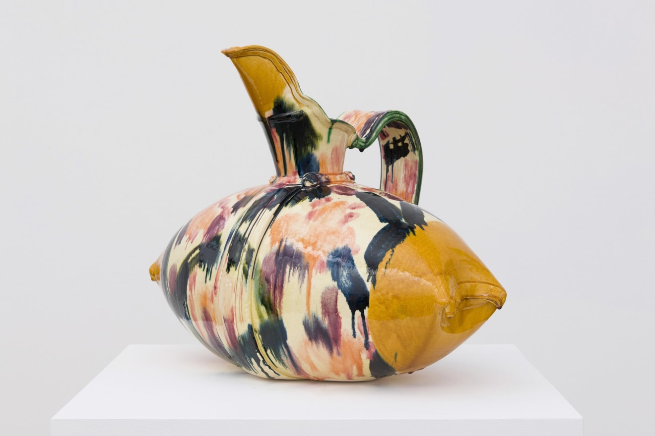 Betty Woodman Persimmon Pillow Pitcher, c. 1980