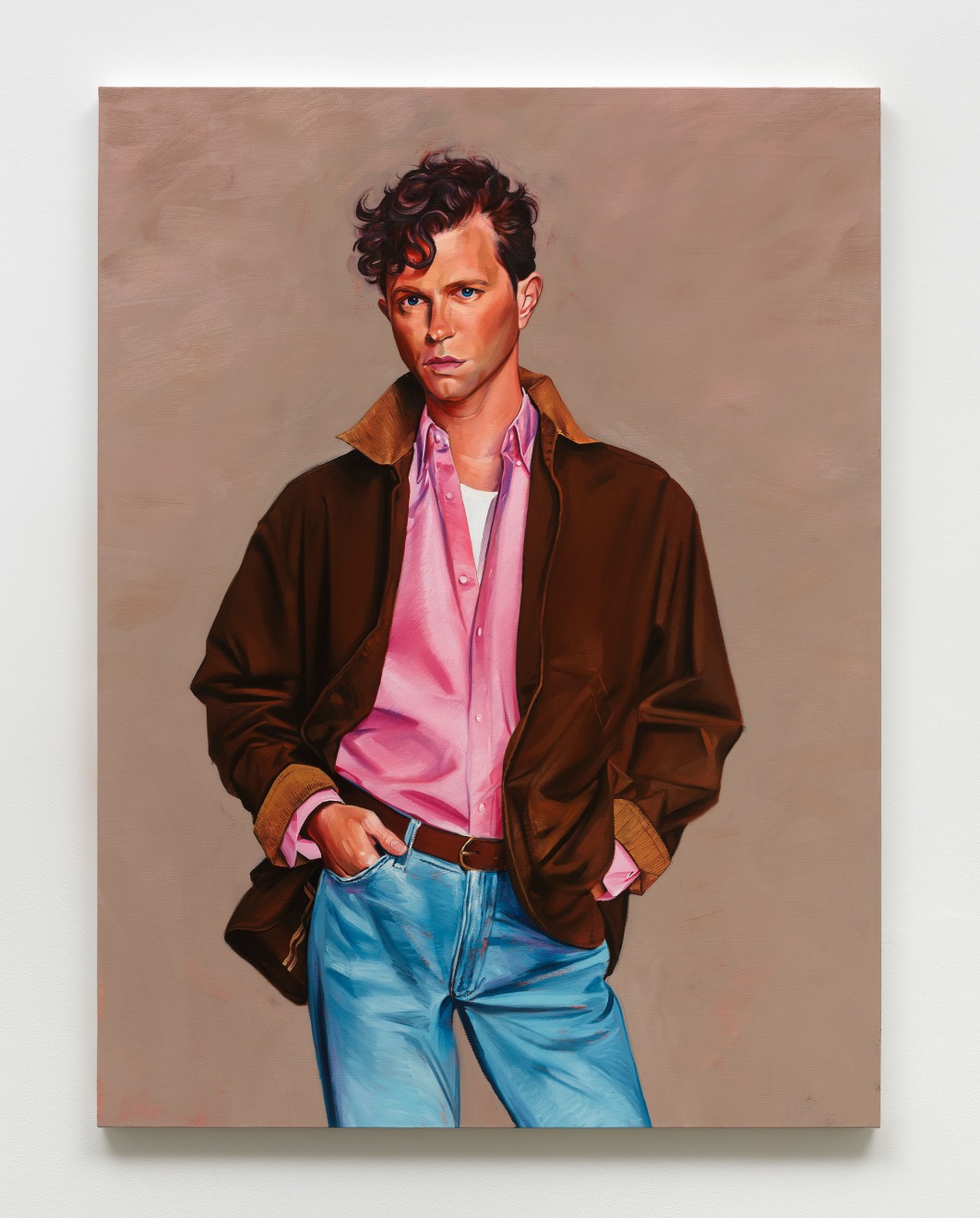 Sam McKinniss, J. Crew Model (self-portrait), 2023