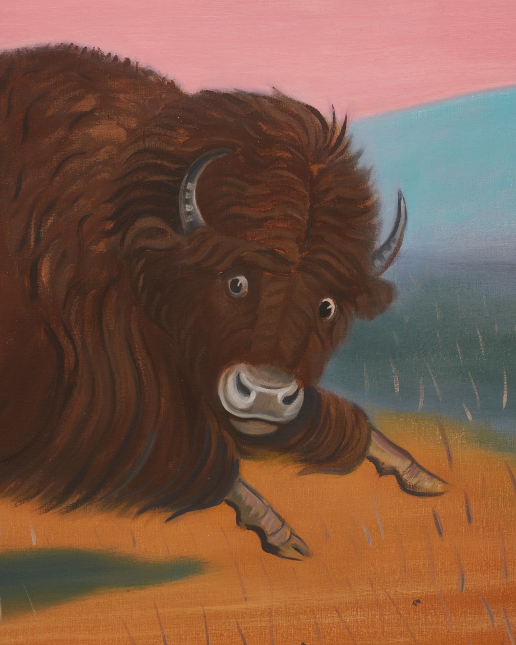 Raul Guerrero, Buffalo Hunt (After George Catlin), 2021