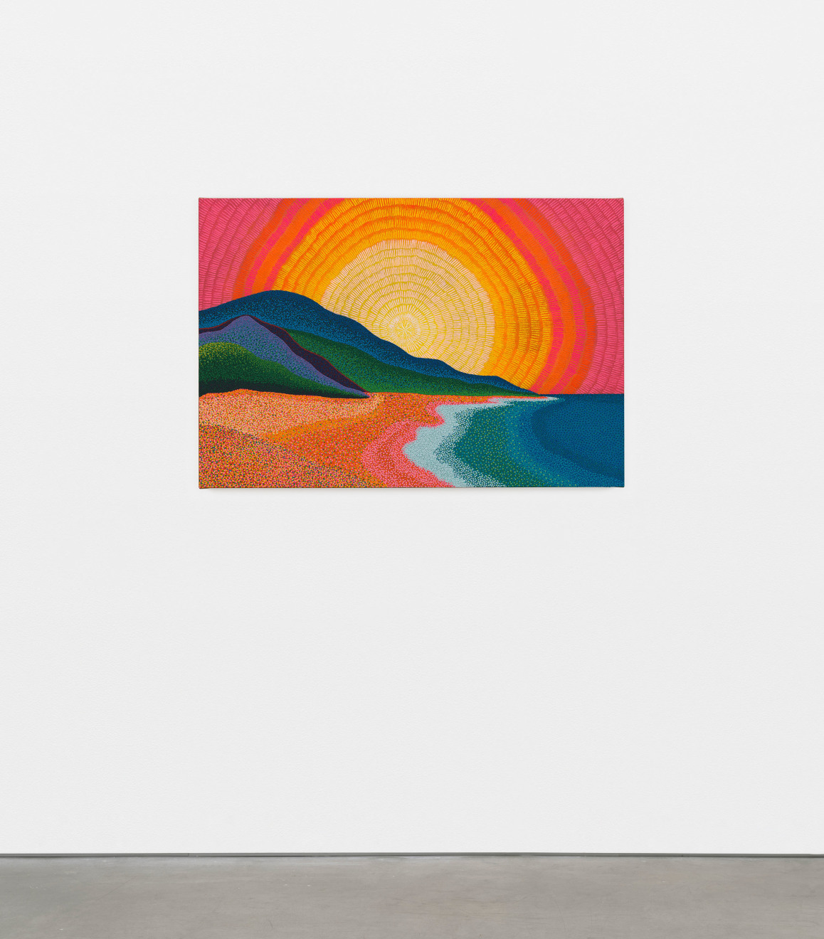 Jennifer Guidi, The Earth and I are in a harmonious hum, drawn to the sea by her calling drum, along the magical red ridge we run, bound for the waves&mdash;with a dive we become one, 2025